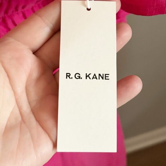 R.G. Kane Christy Midi Dress Medium Pink NWT - Picture 6 of 9